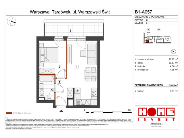 Mieszkanie w inwestycji Warszawski Świt VIII, symbol B1_A057 » nportal.pl