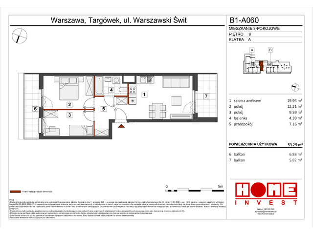 Mieszkanie w inwestycji Warszawski Świt VIII, symbol B1_A060 » nportal.pl