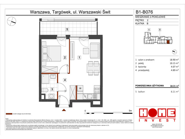 Mieszkanie w inwestycji Warszawski Świt VIII, symbol B1_B076 » nportal.pl