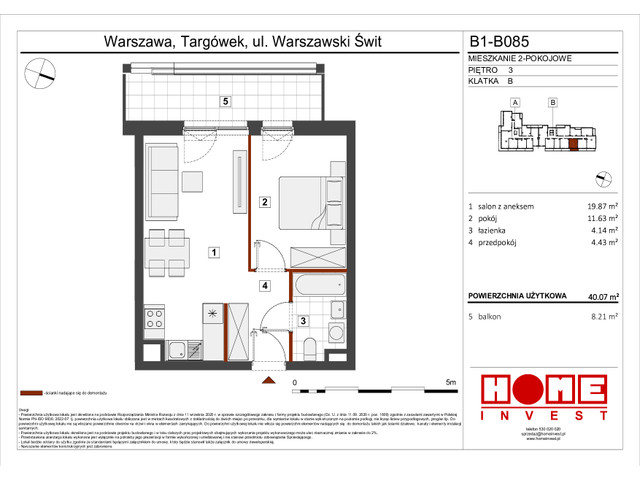 Mieszkanie w inwestycji Warszawski Świt VIII, symbol B1_B085 » nportal.pl