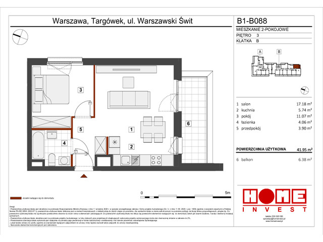 Mieszkanie w inwestycji Warszawski Świt VIII, symbol B1_B088 » nportal.pl