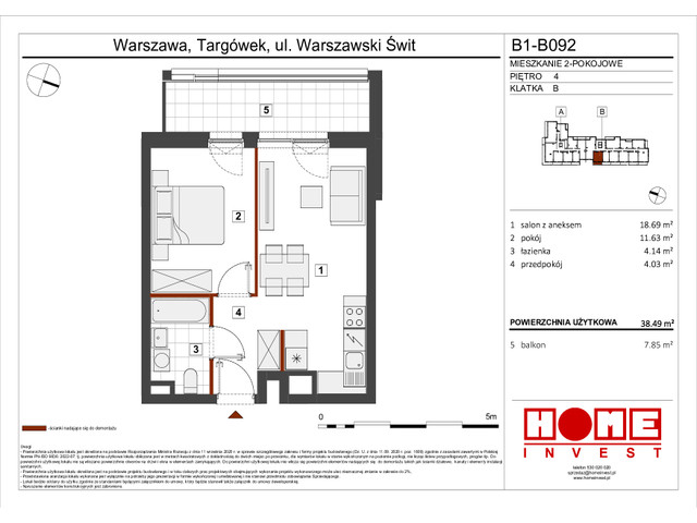 Mieszkanie w inwestycji Warszawski Świt VIII, symbol B1_B092 » nportal.pl