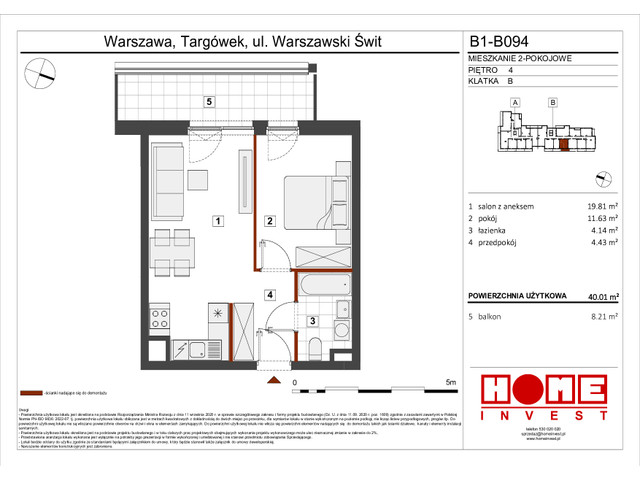 Mieszkanie w inwestycji Warszawski Świt VIII, symbol B1_B094 » nportal.pl