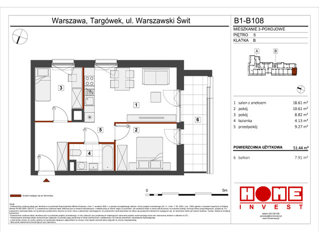 Mieszkanie w inwestycji Warszawski Świt VIII, symbol B1_B108 » nportal.pl