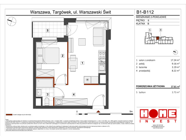 Mieszkanie w inwestycji Warszawski Świt VIII, symbol B1_B112 » nportal.pl