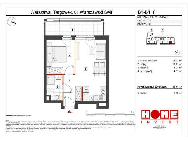 Mieszkanie w inwestycji Warszawski Świt VIII, symbol B1_B118 » nportal.pl