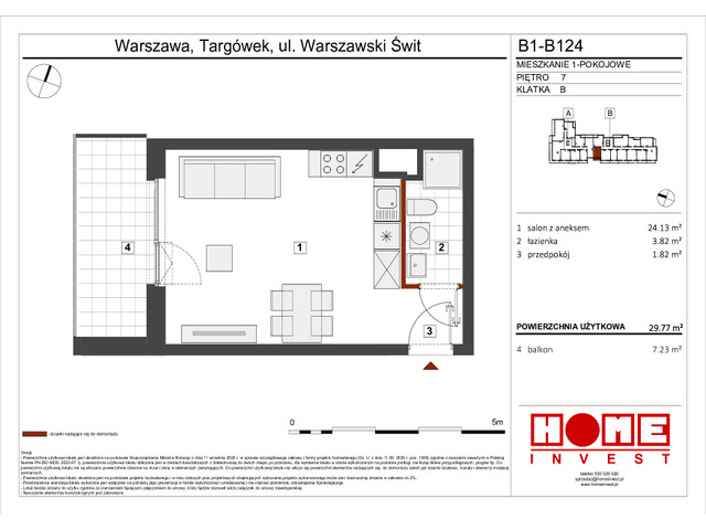 Mieszkanie w inwestycji Warszawski Świt VIII, symbol B1_B124 » nportal.pl