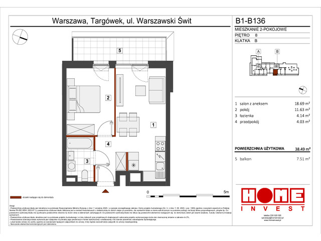 Mieszkanie w inwestycji Warszawski Świt VIII, symbol B1_B136 » nportal.pl