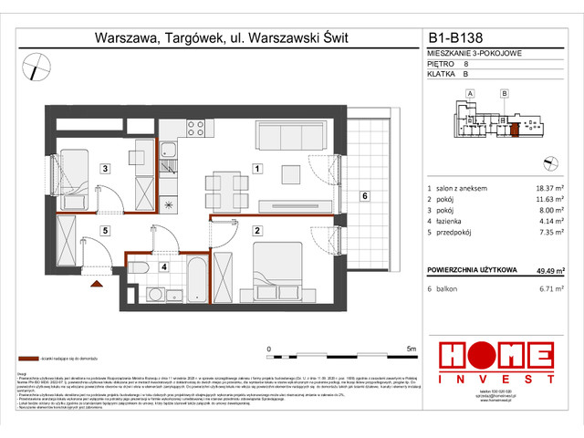 Mieszkanie w inwestycji Warszawski Świt VIII, symbol B1_B138 » nportal.pl