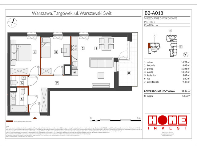 Mieszkanie w inwestycji Warszawski Świt IX, symbol B2-A018 » nportal.pl