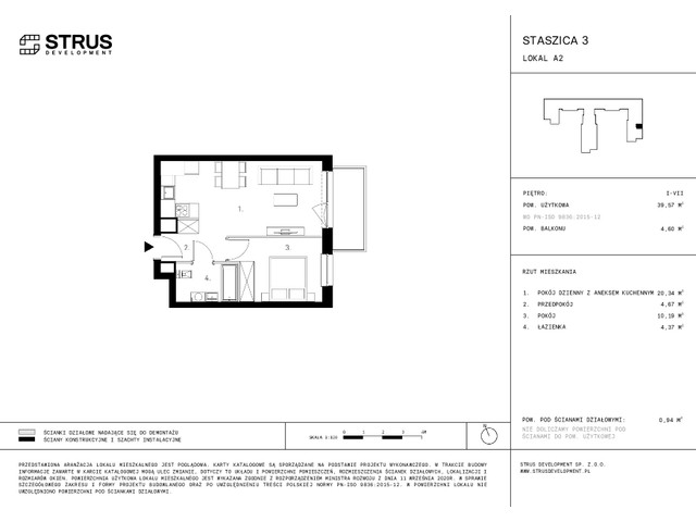 Mieszkanie w inwestycji Staszica 3, symbol A1.P.I » nportal.pl