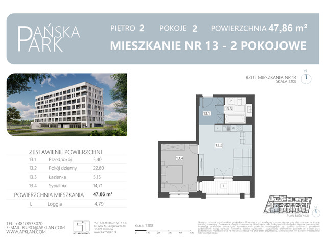 Mieszkanie w inwestycji Pańska Park, symbol M13 » nportal.pl