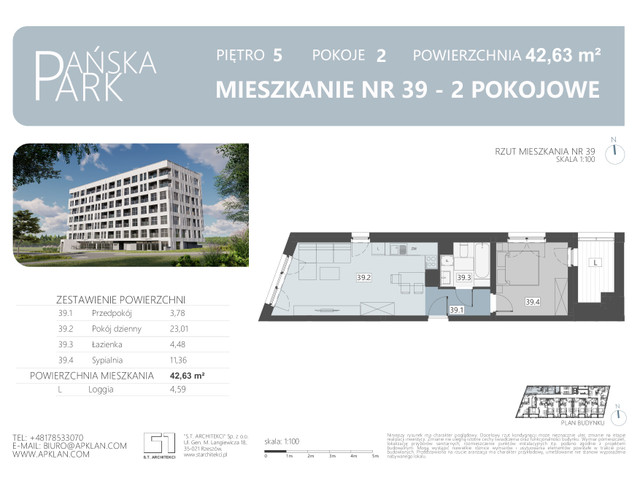 Mieszkanie w inwestycji Pańska Park, symbol M39 » nportal.pl