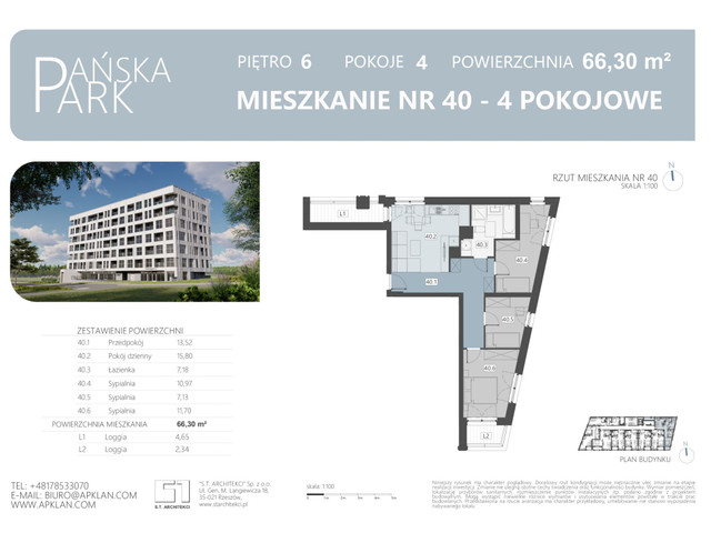 Mieszkanie w inwestycji Pańska Park, symbol M40 » nportal.pl