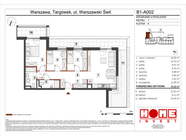 Mieszkanie w inwestycji Warszawski Świt VIII, symbol B1_A002 » nportal.pl