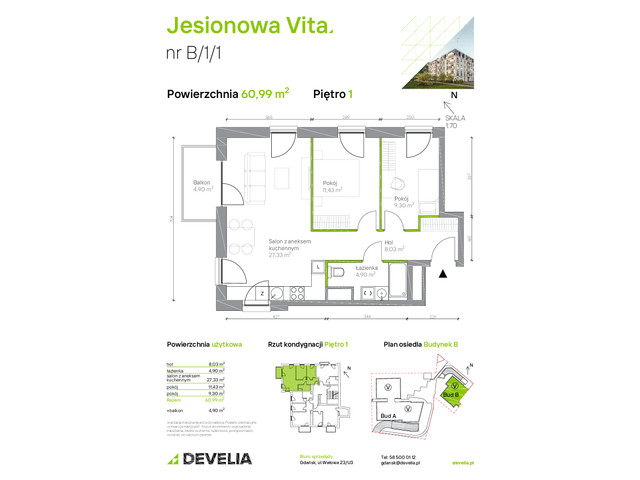 Mieszkanie w inwestycji Jesionowa Vita, symbol B.1.1 » nportal.pl