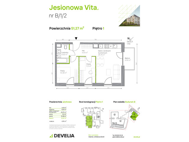 Mieszkanie w inwestycji Jesionowa Vita, symbol B.1.2 » nportal.pl