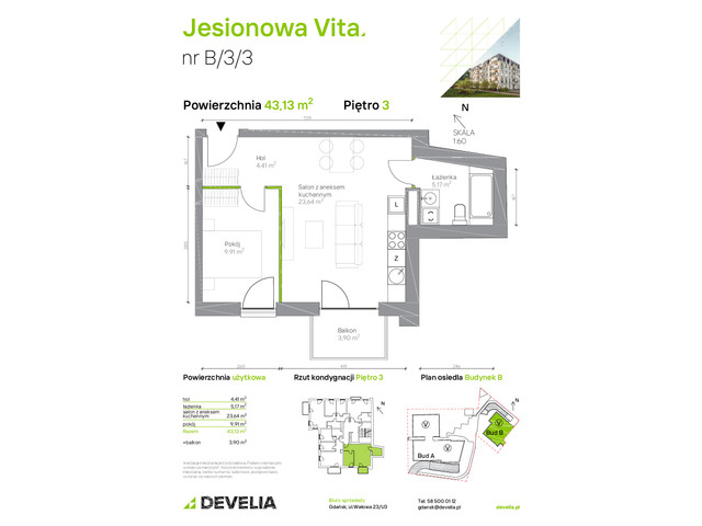 Mieszkanie w inwestycji Jesionowa Vita, symbol B.3.3 » nportal.pl