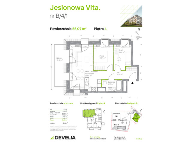 Mieszkanie w inwestycji Jesionowa Vita, symbol B.4.1 » nportal.pl