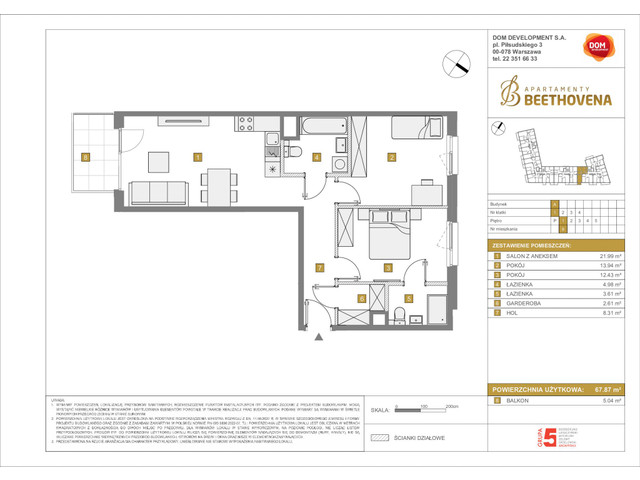 Mieszkanie w inwestycji Apartamenty Beethovena, symbol f-208662 » nportal.pl