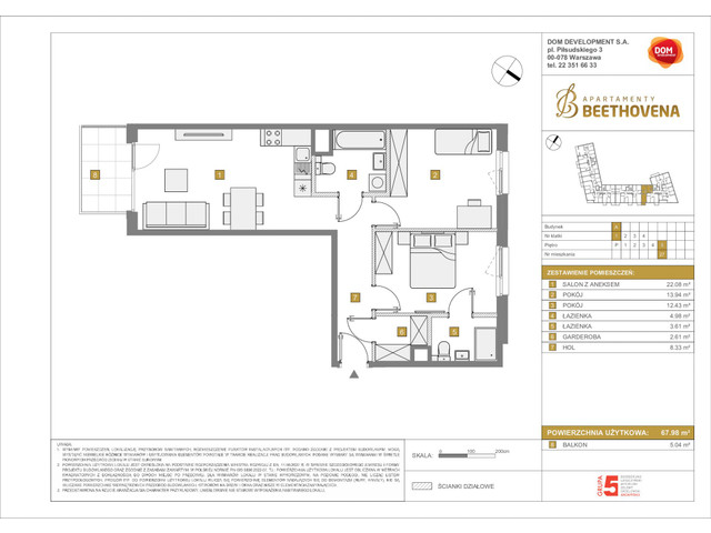 Mieszkanie w inwestycji Apartamenty Beethovena, symbol f-208679 » nportal.pl