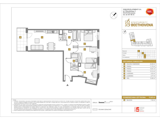 Mieszkanie w inwestycji Apartamenty Beethovena, symbol f-208716 » nportal.pl