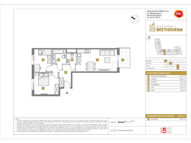 Mieszkanie w inwestycji Apartamenty Beethovena, symbol f-208722 » nportal.pl