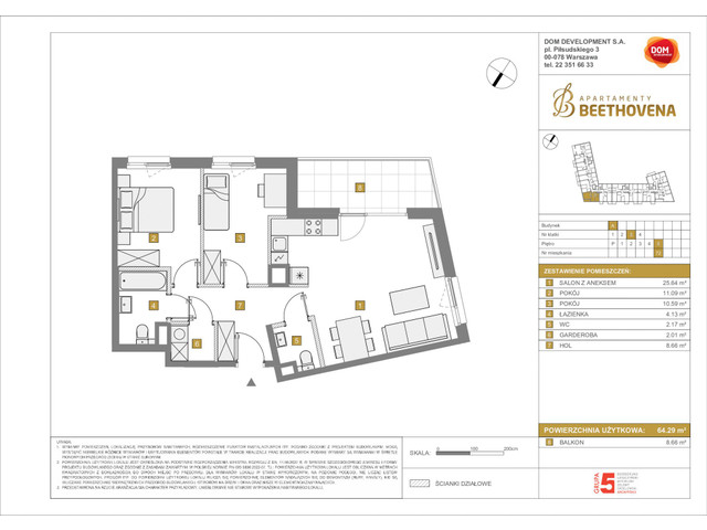 Mieszkanie w inwestycji Apartamenty Beethovena, symbol f-208750 » nportal.pl