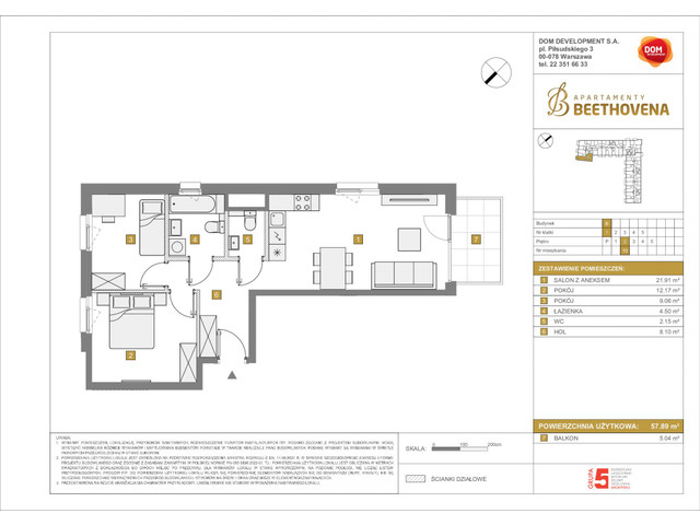 Mieszkanie w inwestycji Apartamenty Beethovena, symbol f-208761 » nportal.pl