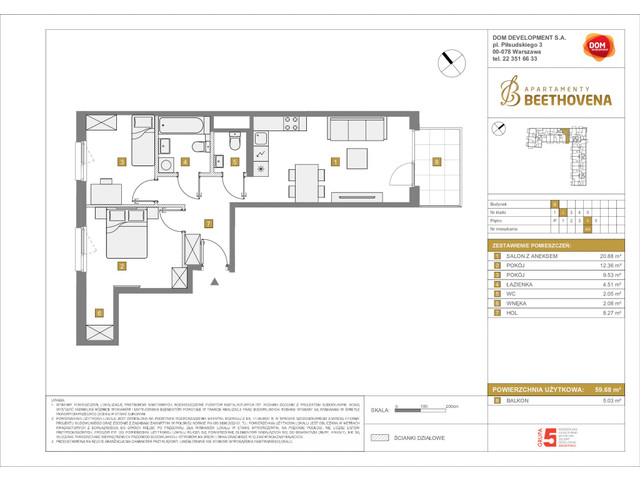 Mieszkanie w inwestycji Apartamenty Beethovena, symbol f-208794 » nportal.pl