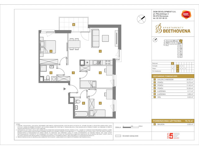 Mieszkanie w inwestycji Apartamenty Beethovena, symbol f-208807 » nportal.pl