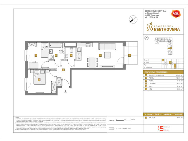 Mieszkanie w inwestycji Apartamenty Beethovena, symbol f-208836 » nportal.pl