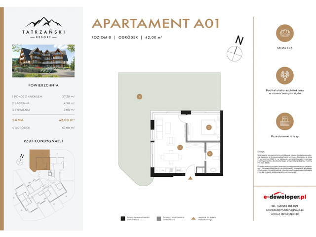 Mieszkanie w inwestycji Tatrzański Resort, symbol A01 » nportal.pl
