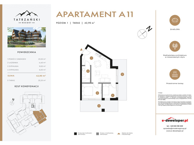 Mieszkanie w inwestycji Tatrzański Resort, symbol A11 » nportal.pl