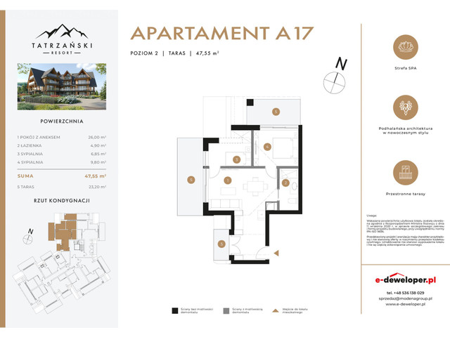 Mieszkanie w inwestycji Tatrzański Resort, symbol A17 » nportal.pl