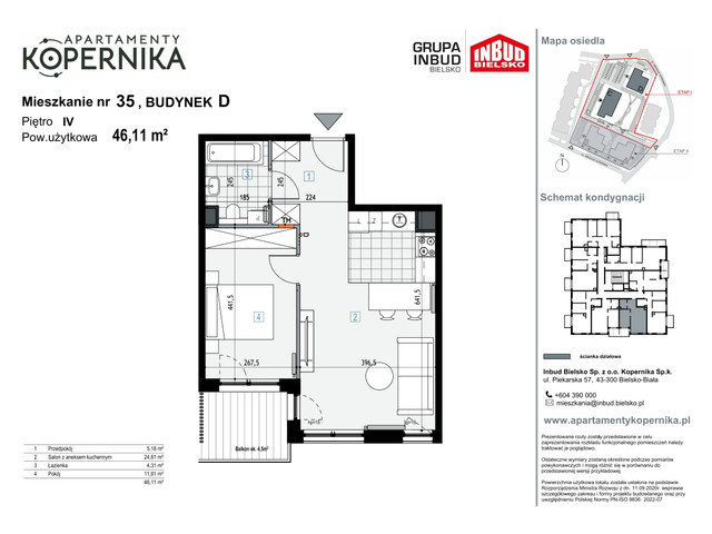 Mieszkanie w inwestycji APARTAMENTY KOPERNIKA, symbol M.35.D » nportal.pl