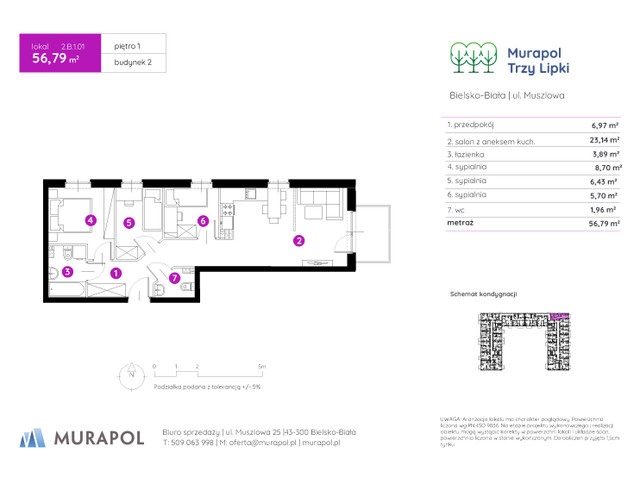 Mieszkanie w inwestycji Murapol Trzy Lipki, symbol 2.B.1.01 » nportal.pl