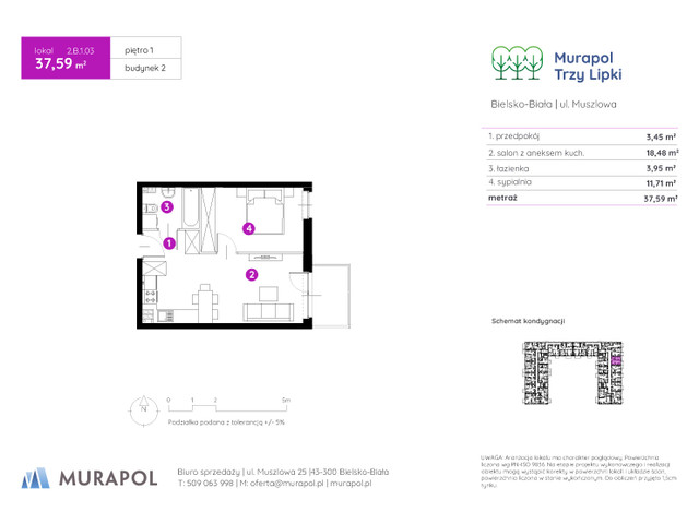 Mieszkanie w inwestycji Murapol Trzy Lipki, symbol 2.B.1.03 » nportal.pl