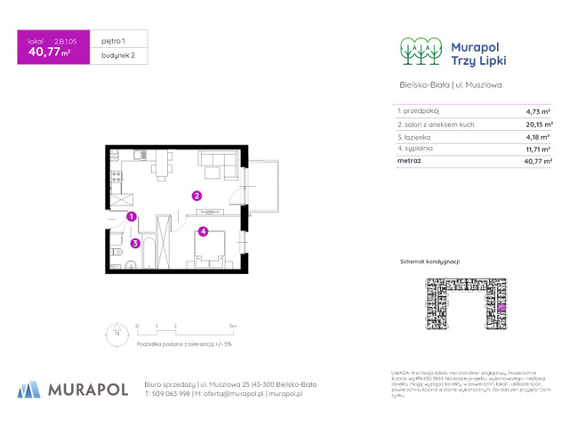 Mieszkanie w inwestycji Murapol Trzy Lipki, symbol 2.B.1.05 » nportal.pl