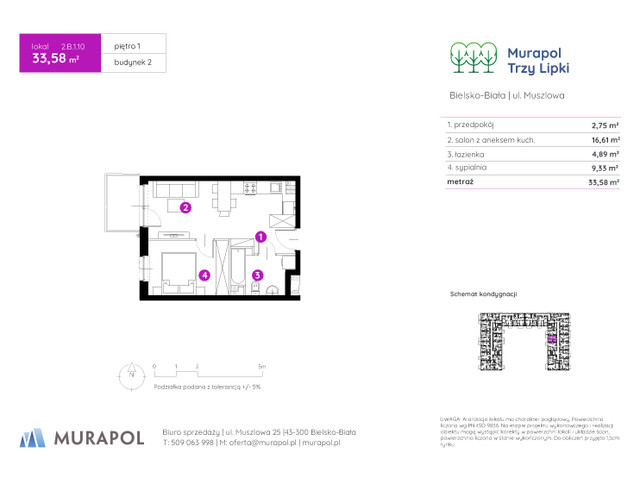 Mieszkanie w inwestycji Murapol Trzy Lipki, symbol 2.B.1.10 » nportal.pl