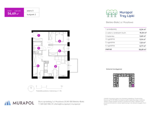 Mieszkanie w inwestycji Murapol Trzy Lipki, symbol 2.B.3.05 » nportal.pl