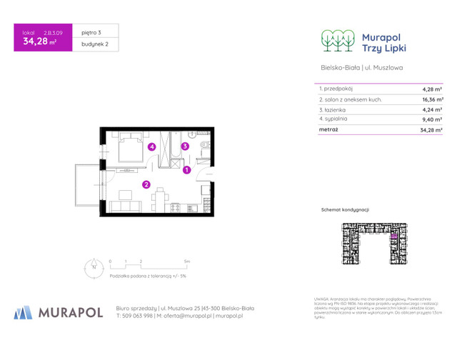 Mieszkanie w inwestycji Murapol Trzy Lipki, symbol 2.B.3.09 » nportal.pl