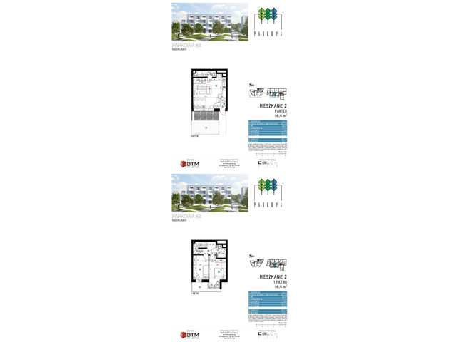 Mieszkanie w inwestycji Parkowa, Biedrusko, budynek Parkowa 6A, symbol 6A/2 » nportal.pl