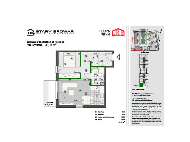 Mieszkanie w inwestycji Stary Browar Apartamenty - etap II, symbol C62 » nportal.pl