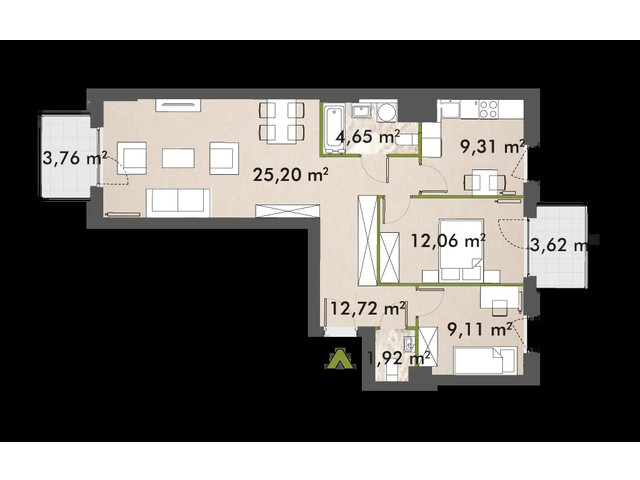 Mieszkanie w inwestycji XYZ Place, symbol 30/XY-F1.D.05.01 » nportal.pl