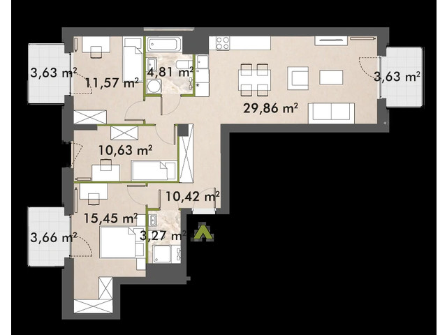 Mieszkanie w inwestycji XYZ Place, symbol 30/XY-F1.C.03.06 » nportal.pl