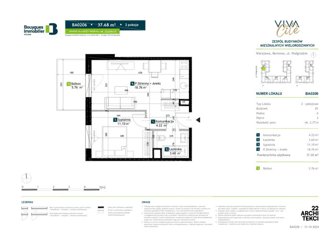 Mieszkanie w inwestycji Viva Cite, budynek Rezerwacja, symbol BA0206 » nportal.pl