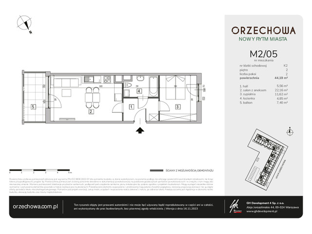 Mieszkanie w inwestycji Orzechowa, symbol M2/05 » nportal.pl