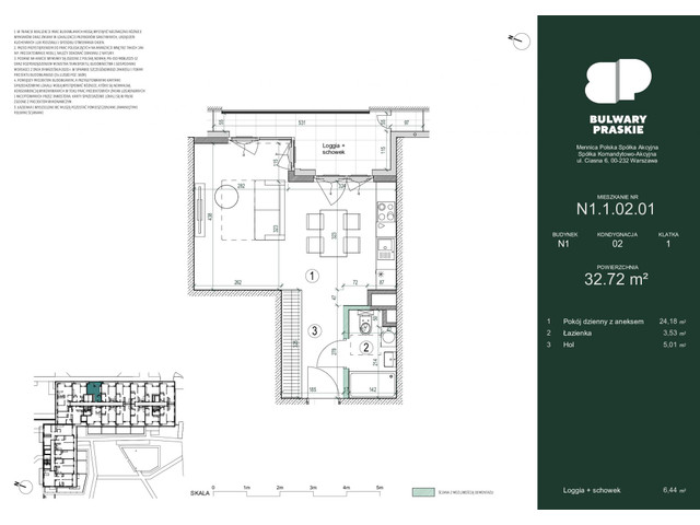 Mieszkanie w inwestycji Bulwary Praskie, symbol N1.1.02.01 » nportal.pl