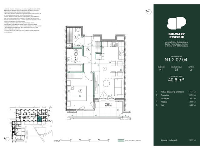 Mieszkanie w inwestycji Bulwary Praskie, symbol N1.2.02.04 » nportal.pl